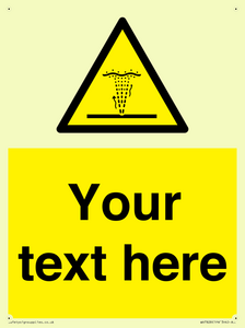 Custom warning geyser water jet